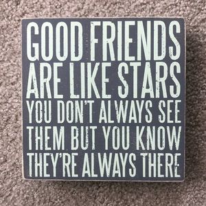 3/$20! Wooden Block “Good Friends” Art Decoration